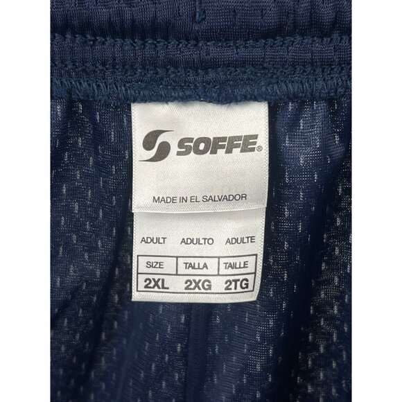 Soffe Men's 6'' Poly Mesh Shorts Navy Blue Size 2XL Pockets Athletic Running - Picture 3 of 9